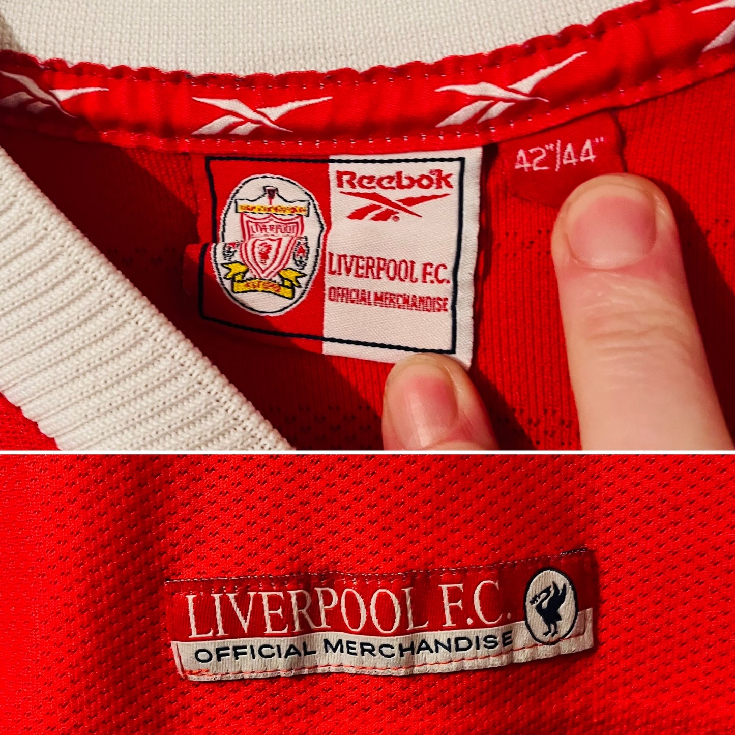 Liverpool home football shirt 1998/2000 Berger Large