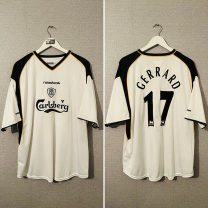 Liverpool away football shirt 2001/03 Gerrard XL