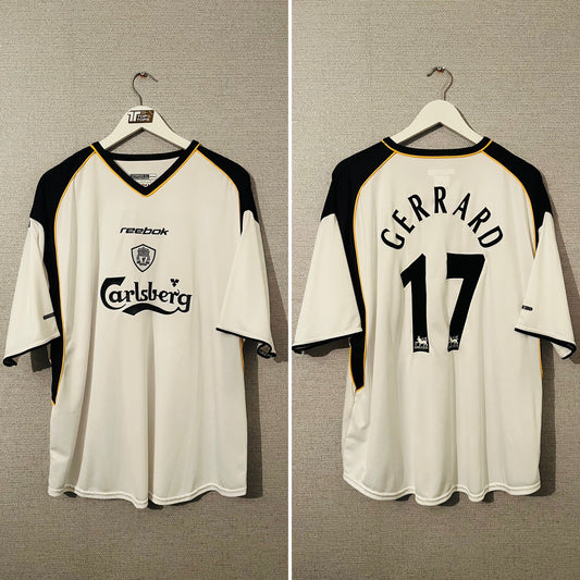 Liverpool away football shirt 2001/03 Gerrard XL