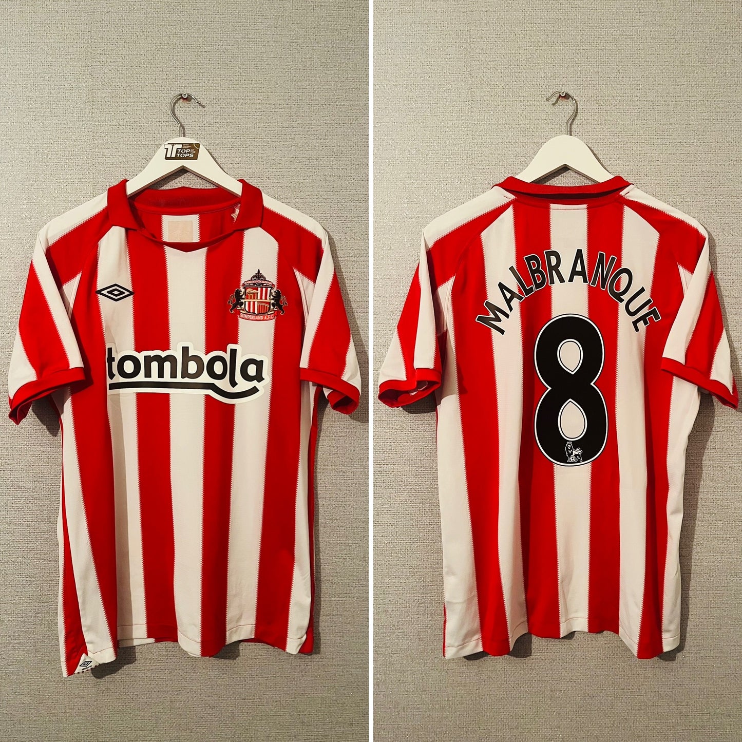 Sunderland home football shirt 2010/11 Malbranque Medium