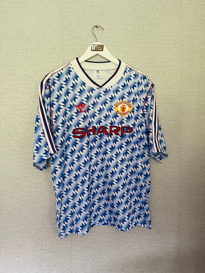 Manchester United away football shirt 1990/92 Large