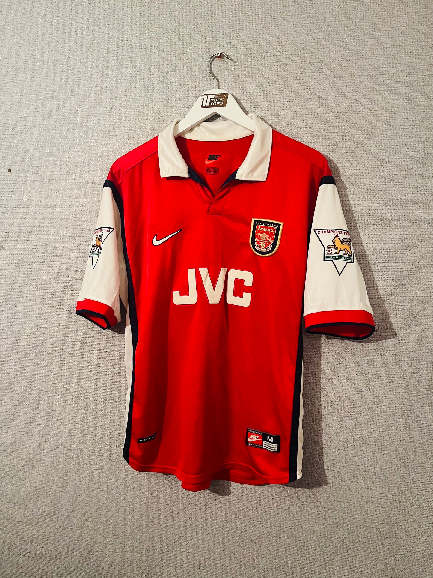 Arsenal home football shirt 1998/99 Vieira Medium