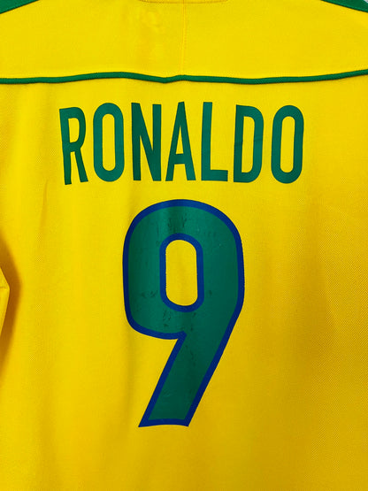 Brazil home football shirt W/C 1998 R9 Medium