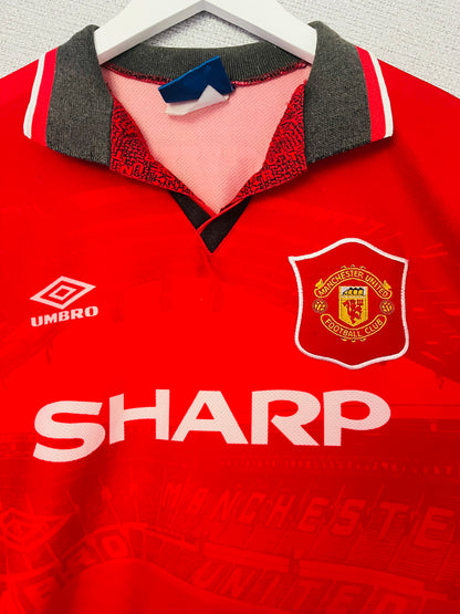Manchester United home football shirt 1994/96 Beckham XL