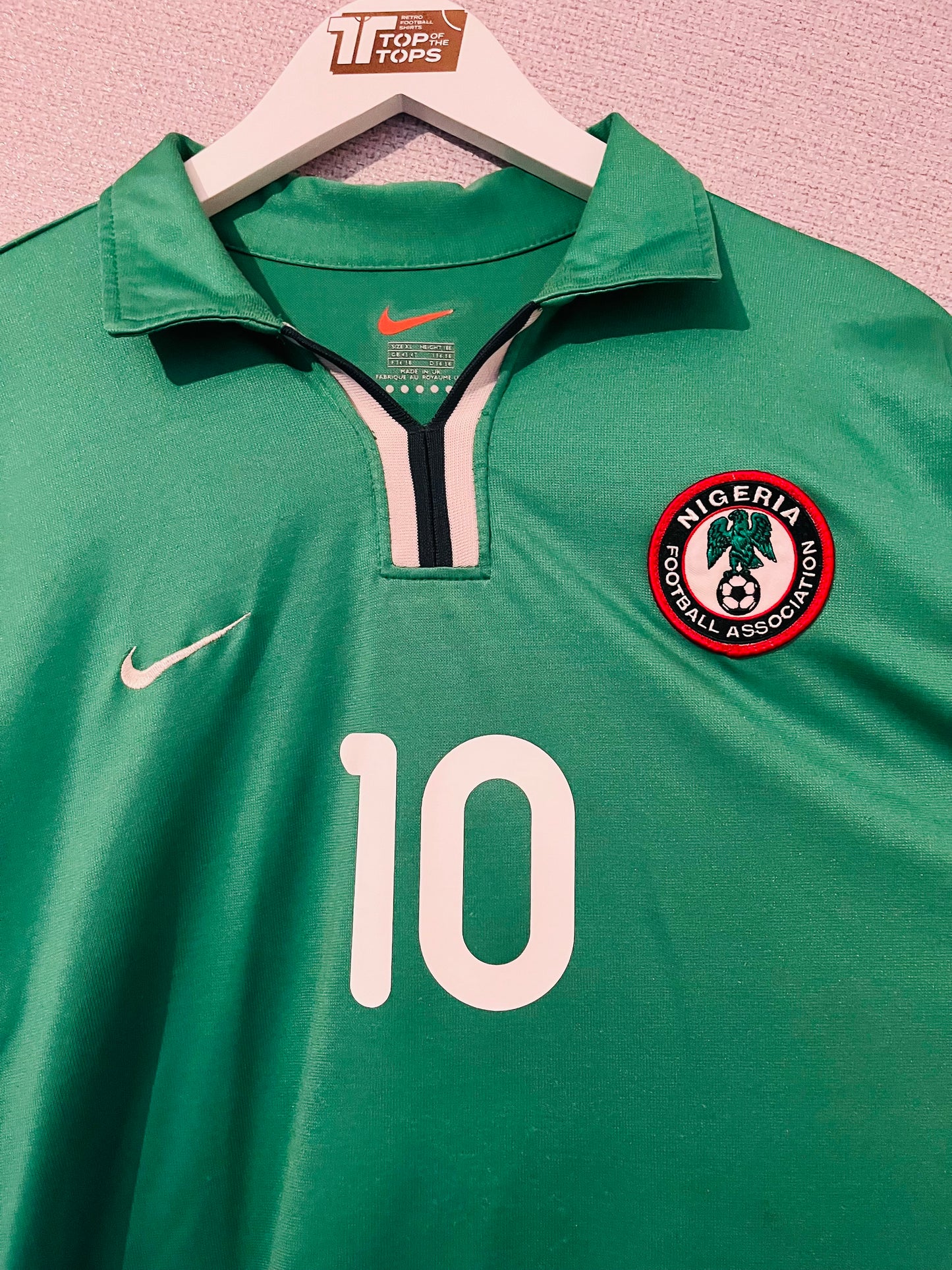 Nigeria home football shirt 2000/02 Okocha XL