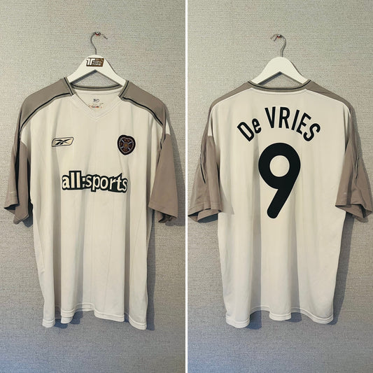 Heart of Midlothian Hearts away football shirt 2003/04 De Vries XL
