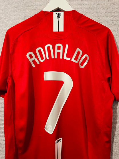 Manchester United home football shirt 2007/08 CR7 Large