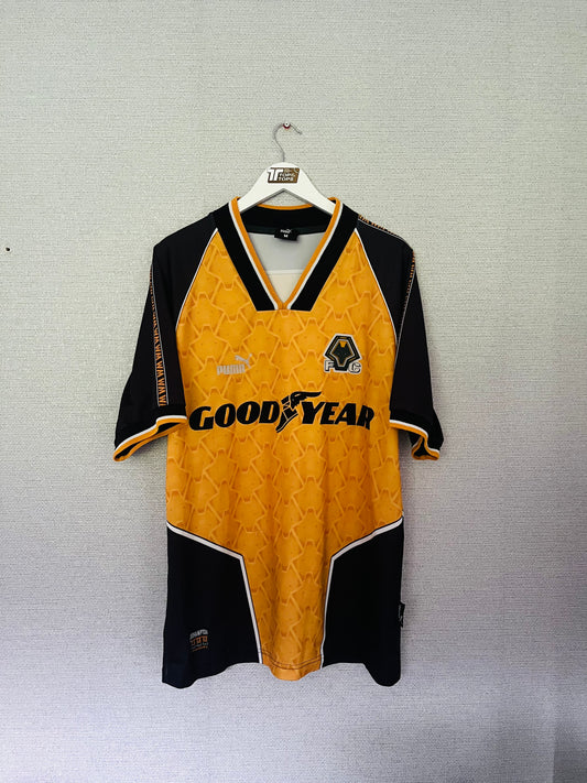 Wolverhampton Wanderers home football shirt 1996/98 Large