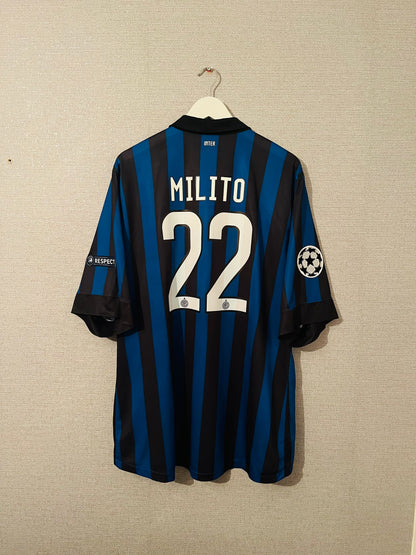 Inter Milan player version home football shirt 2011/12 Milito XXL