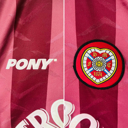 Heart of Midlothian Hearts home football shirt 1995/97 XL