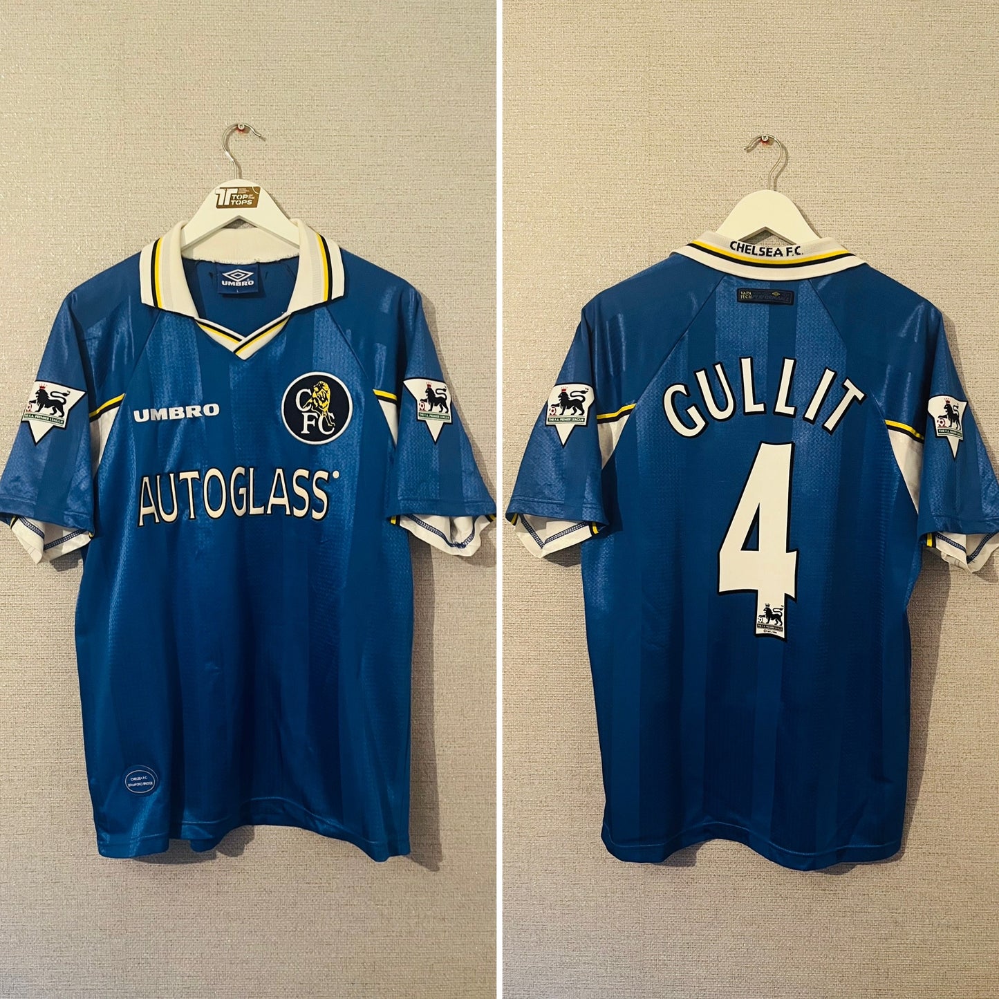 Chelsea home football shirt 1997/99 Gullit Large