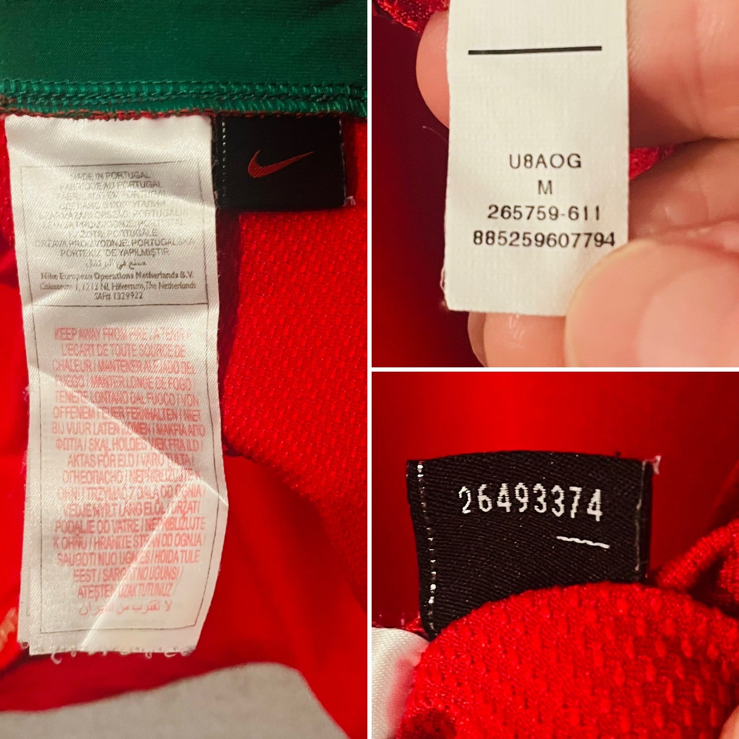 Portugal home football shirt Euro 2008 CR7 Medium