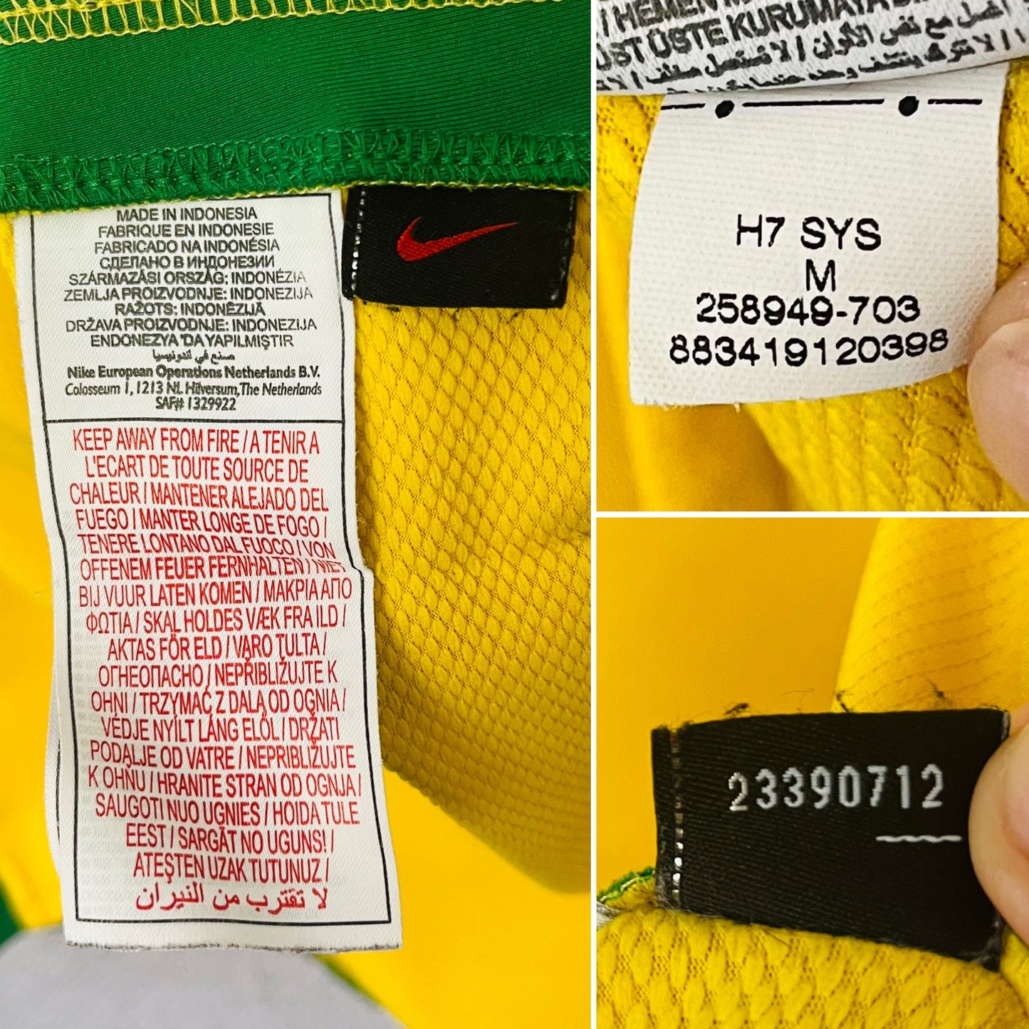 Brazil home football shirt 2008/10 Ronaldinho Medium
