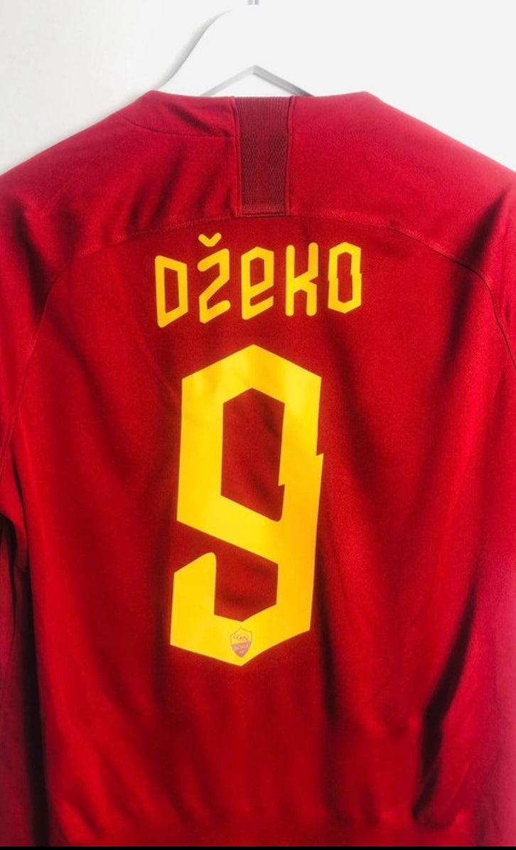 Roma home football shirt Dzeko