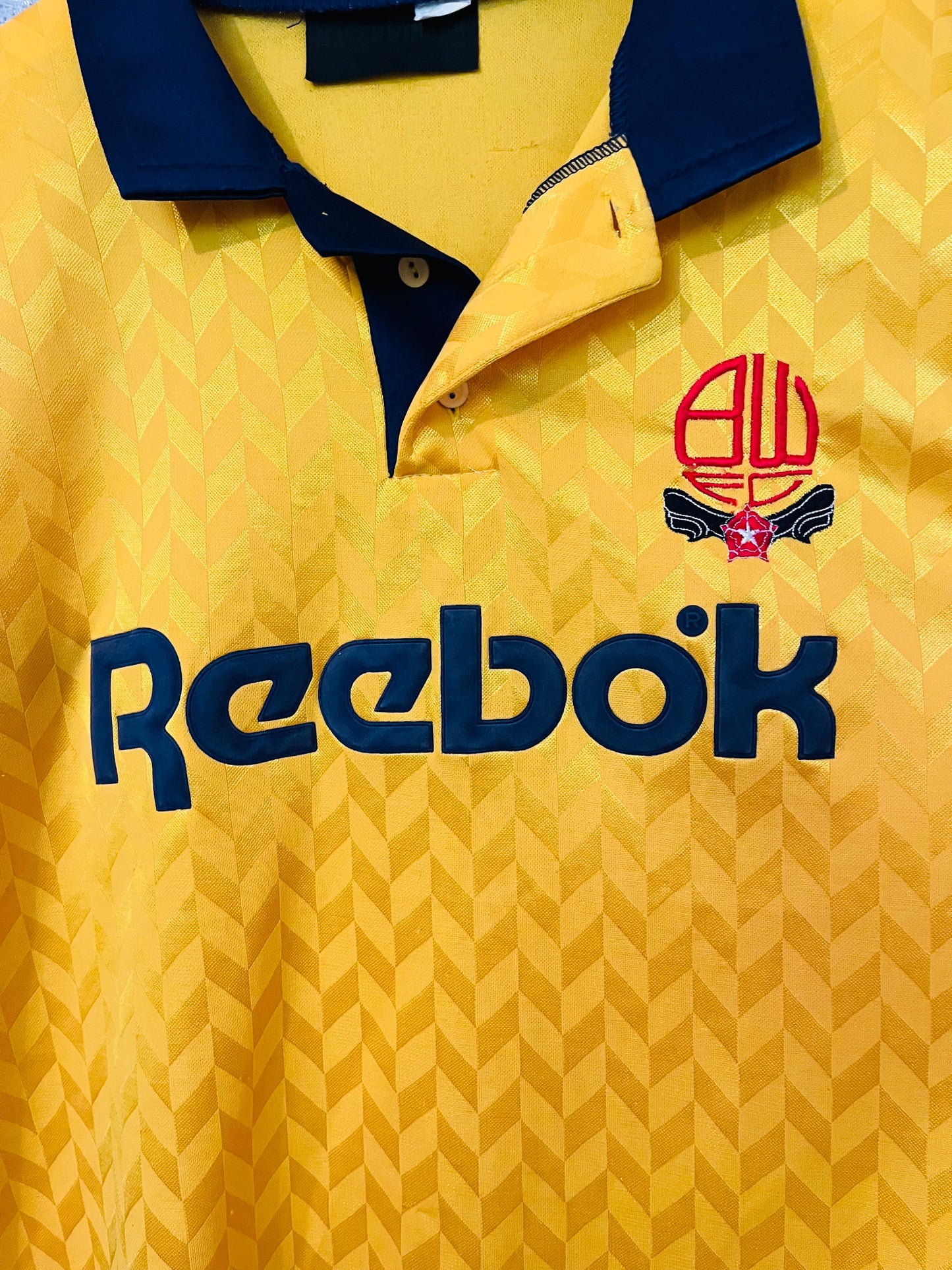 Bolton Wanderers third football shirt 1990/92 XL