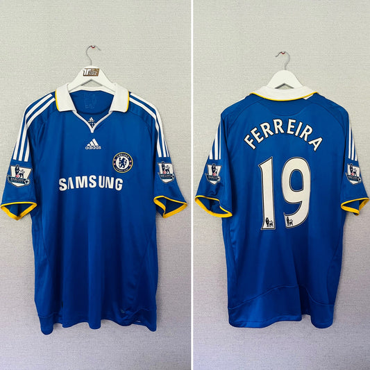 Chelsea home football shirt 2008/09 Ferreira XL