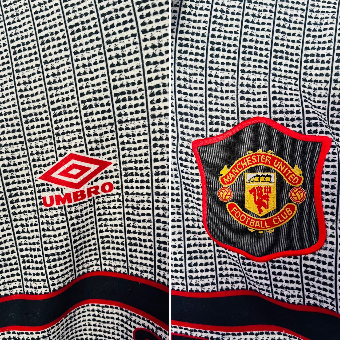 Manchester United away football shirt 1995/96 Beckham XL