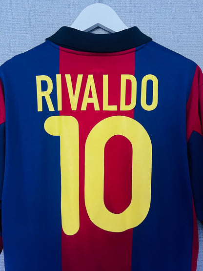 Barcelona home football shirt 1999/2000 Rivaldo Large