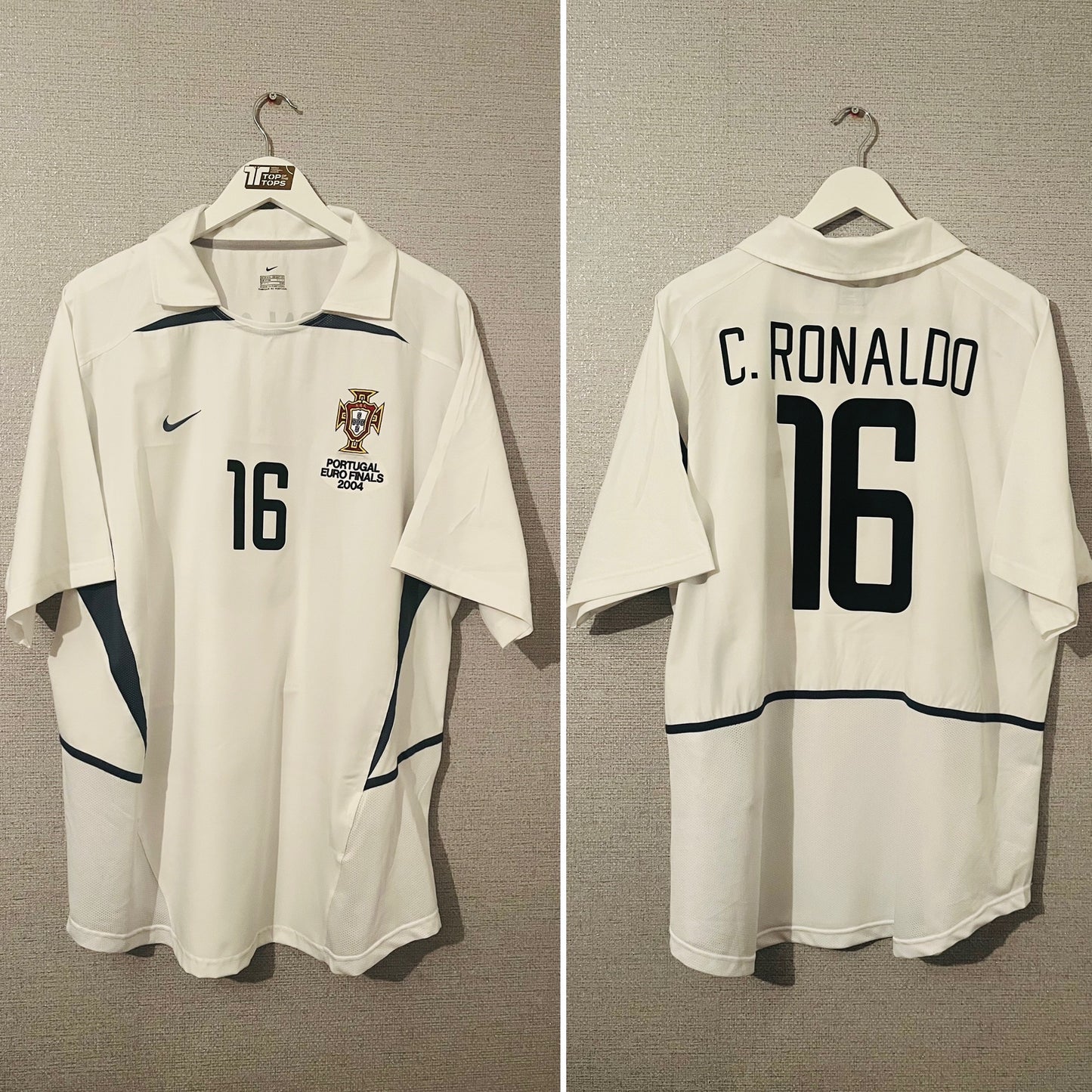 Portugal away football shirt 2002/04 Ronaldo XXL