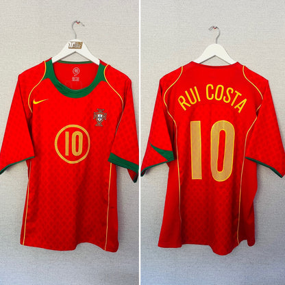 Portugal home football shirt Euro 2004 Rui Costa XL