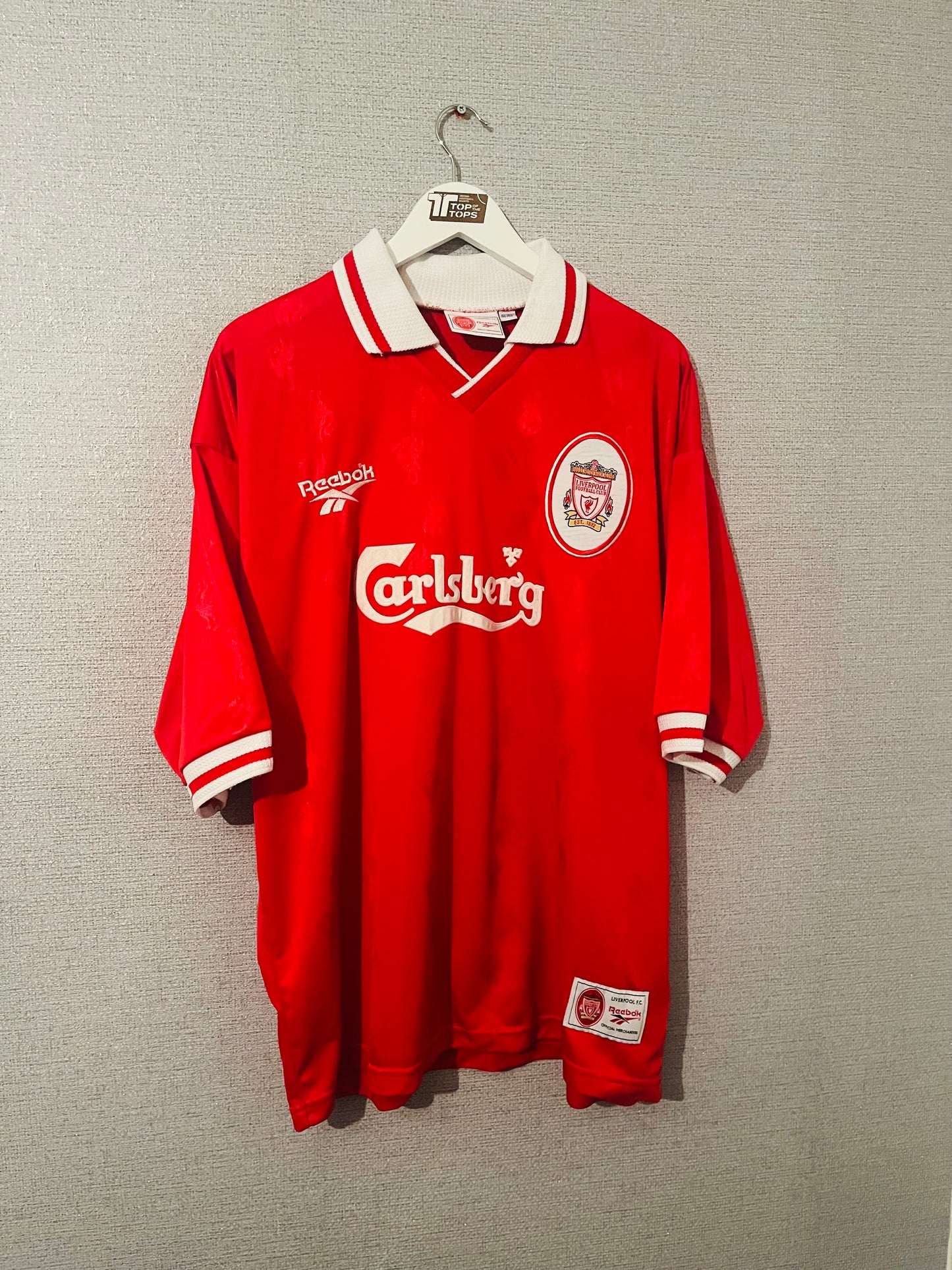 Liverpool home football shirt 1996/97 Fowler XXL
