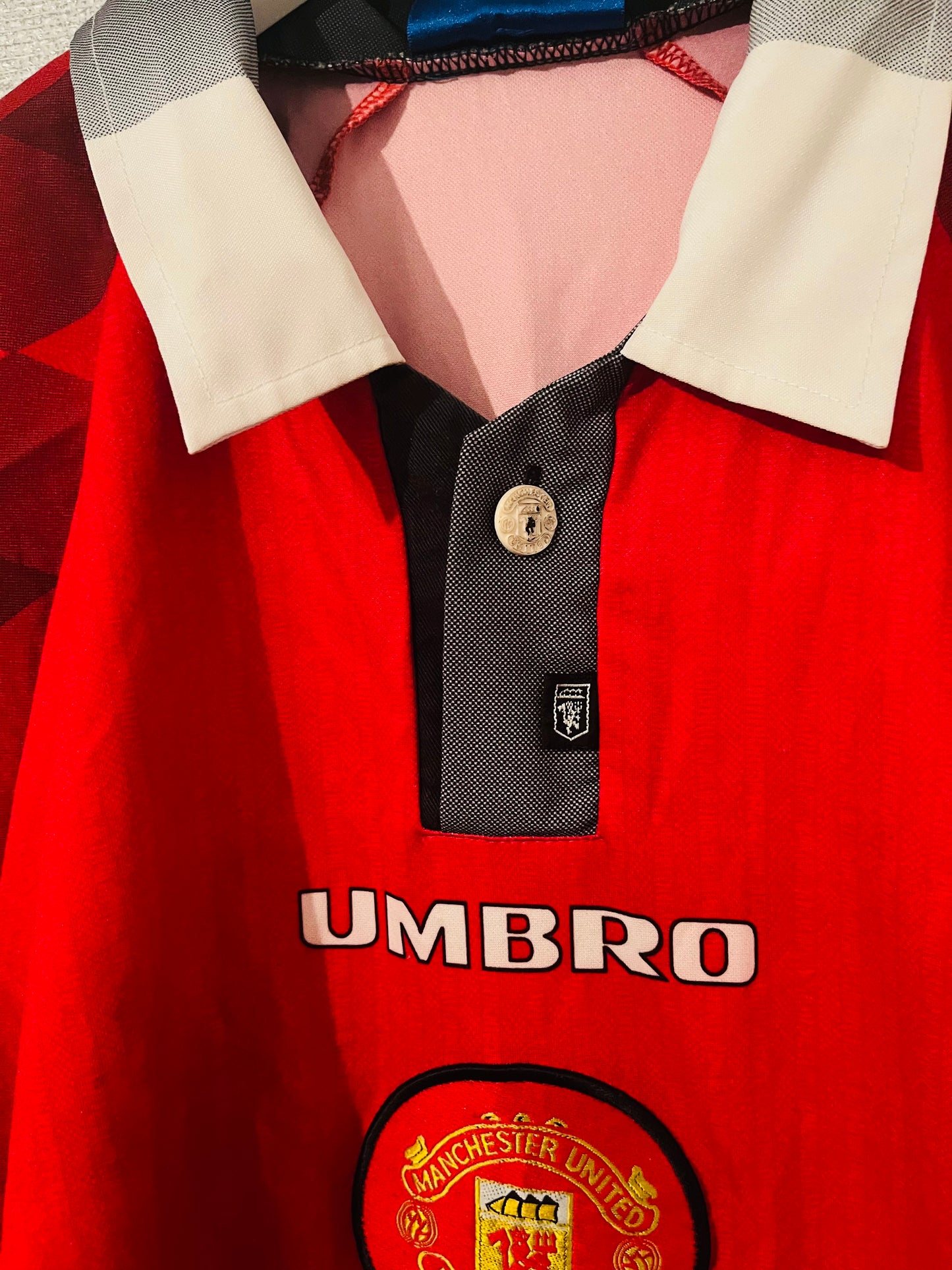Manchester United home football shirt 1997/98 Scholes Medium