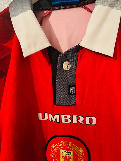 Manchester United home football shirt 1997/98 Scholes Medium