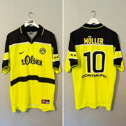 Borussia Dortmund home football shirt 1997/98 Moller XL