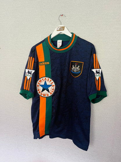 Newcastle United away football shirt 1997/98 Asprilla Large