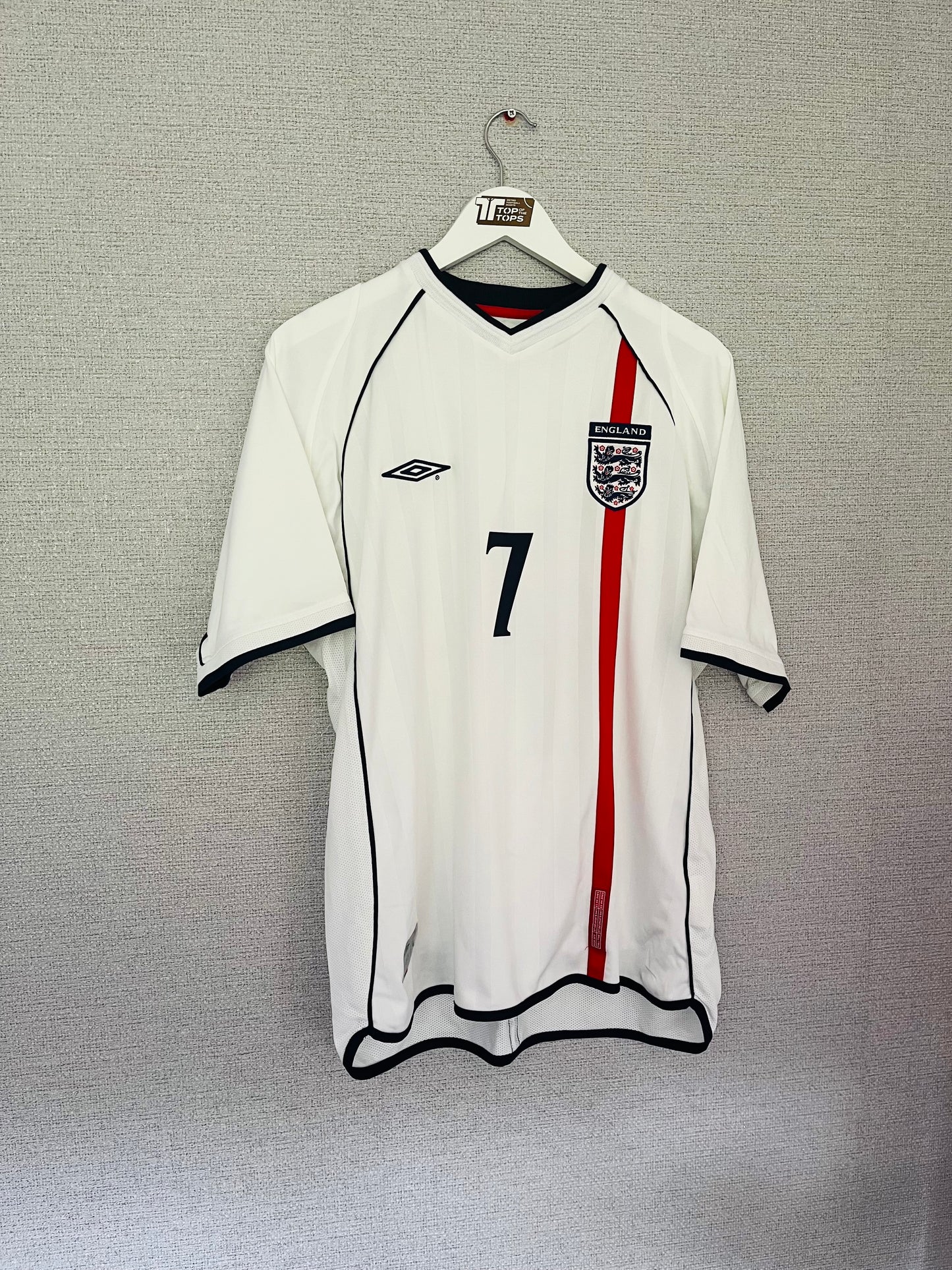 England home football shirt 2001/03 Beckham Large