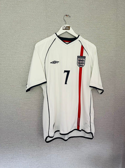 England home football shirt 2001/03 Beckham Large
