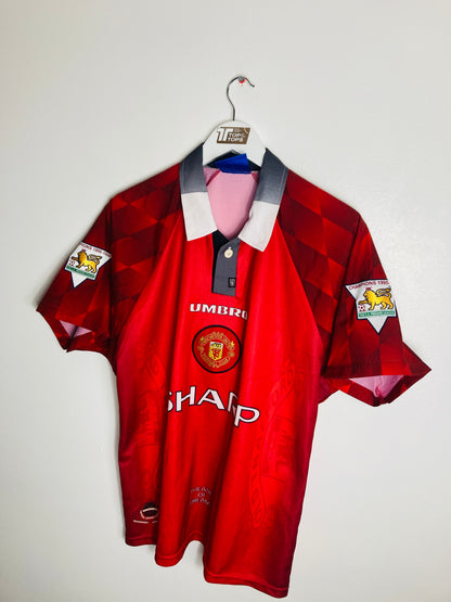 Manchester United home football shirt 1996/97 Cantona medium