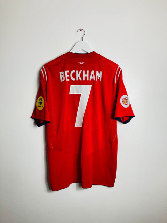 England away football shirt euro 2004 Beckham XL