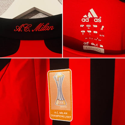 AC Milan home football shirt 2007/08 Maldini XL