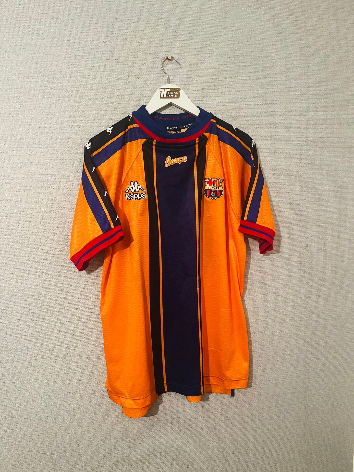 Barcelona away football shirt 1997/98 Rivaldo Large