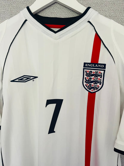 England home football shirt 2001/03 Beckham Large