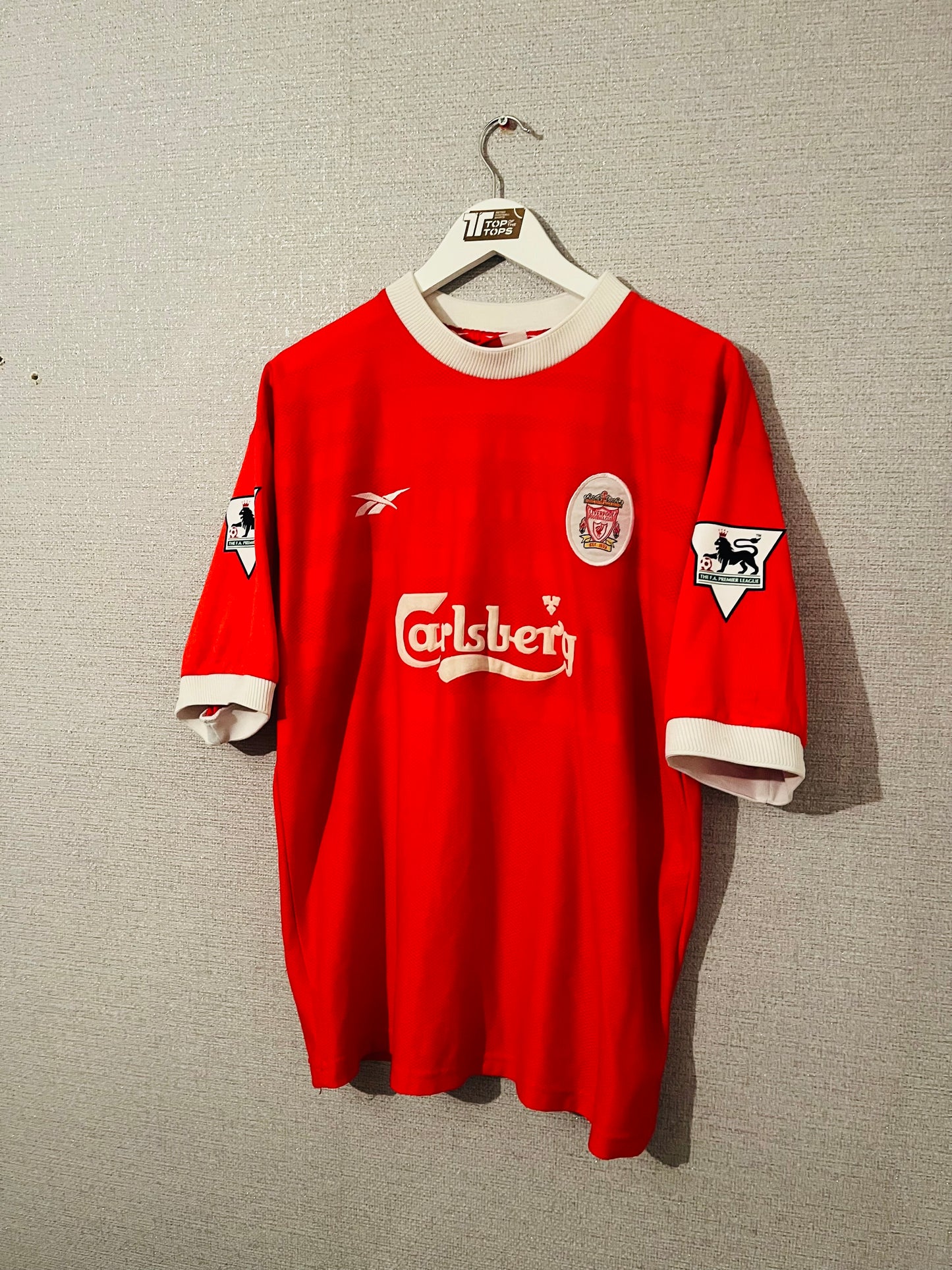 Liverpool home football shirt 1998/2000 Berger Large