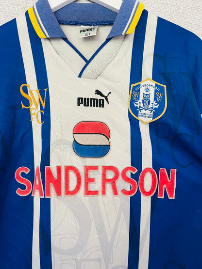 Sheffield Wednesday home football shirt 1995/97 Waddle Medium