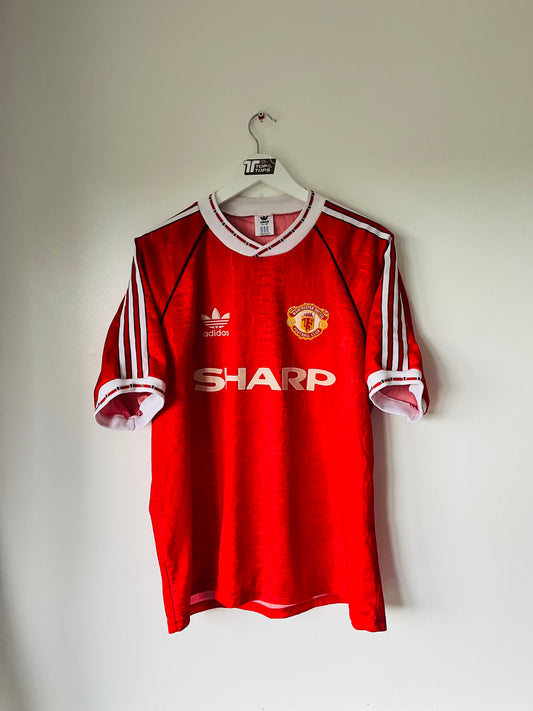 Manchester United home football shirt 1990/92 Large