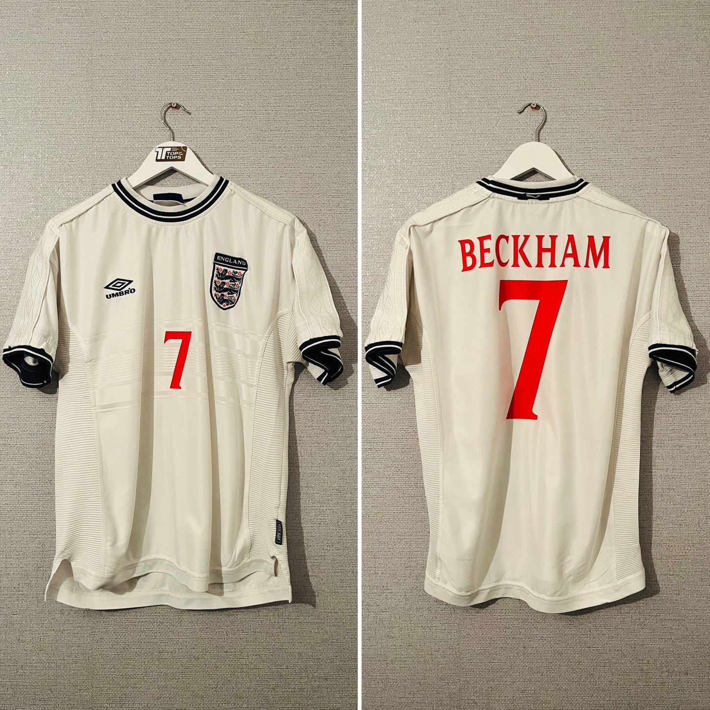 England home football shirt 1999/2000 Beckham Large