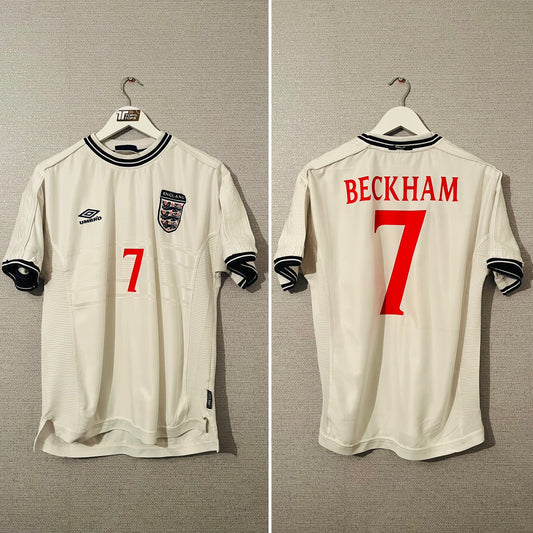 England home football shirt 1999/2000 Beckham Large