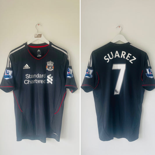 Liverpool away football shirt 2011/12 Suarez Medium