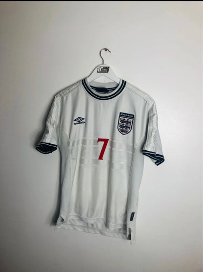 England home football shirt 1999/2000 Beckham medium