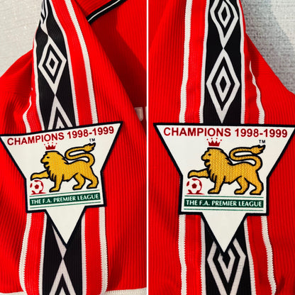 Manchester United home football shirt 1999/2000 Beckham XL