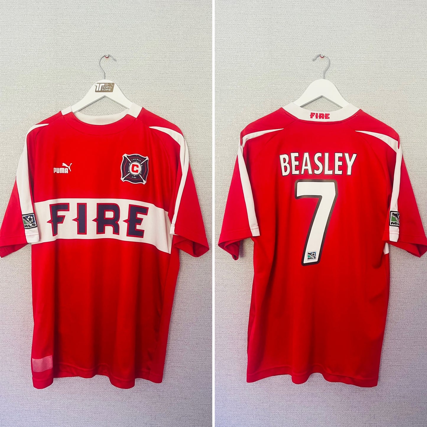Chicago Fire home football shirt 2004 Beasley XL