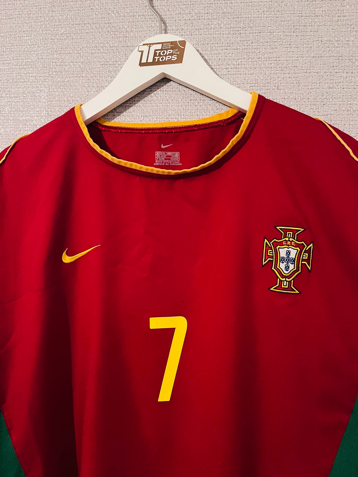 Portugal home football shirt 2002/04 Figo XL