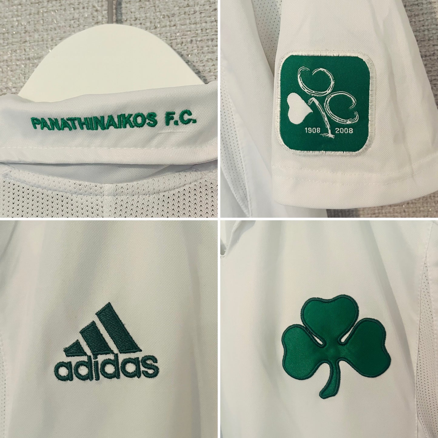 Panathinaikos away football shirt 2008/09 Karagounis Medium