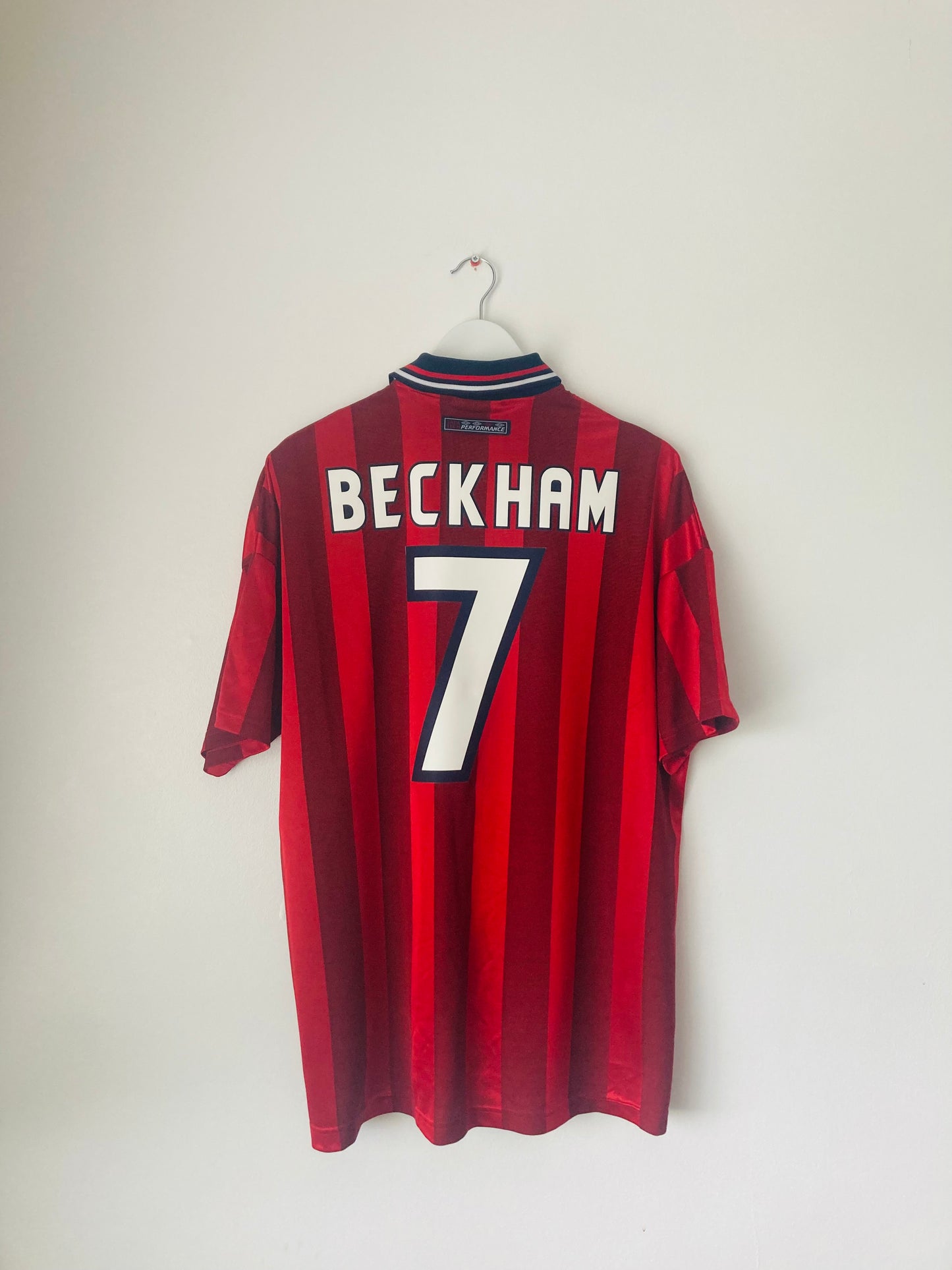 England away football shirt 1997/99 Beckham XL