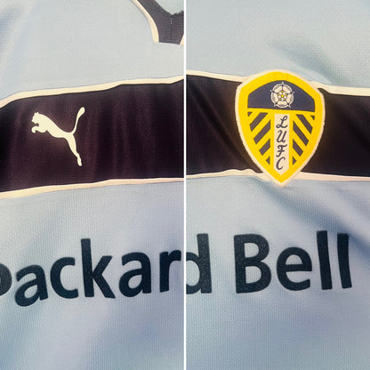 Leeds United away football shirt 1999/2000 Huckerby Large