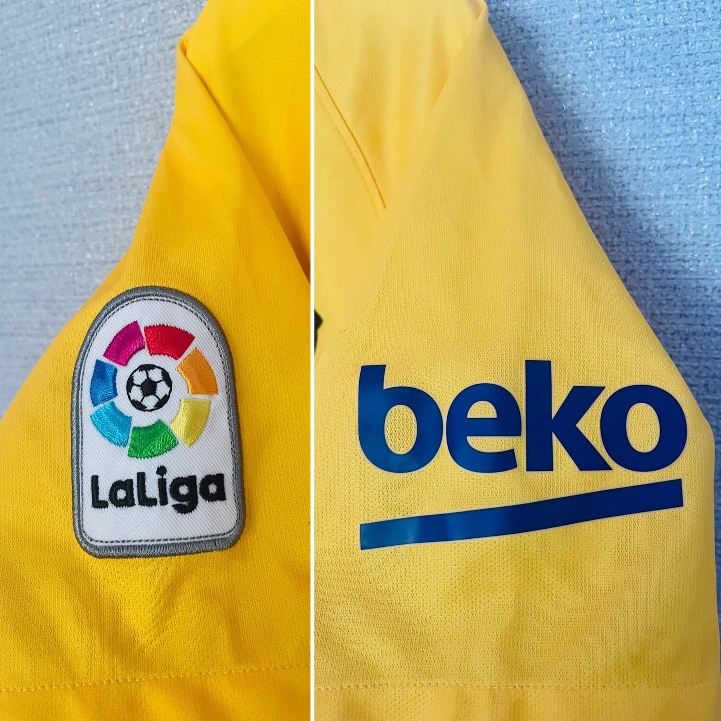 Barcelona fourth Senyera football shirt 2019/20 Suarez Medium